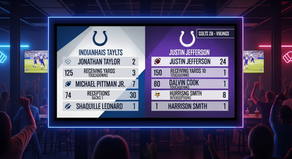 Indianapolis Colts vs Minnesota Vikings Match Player Stats – Full Breakdown, Insights & Player Bios