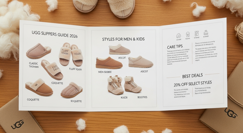 UGG Slippers Guide 2026 – Styles for Women, Men & Kids, Care Tips & Best Deals